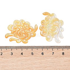 Резные кабошоны из натуральной желтой ракушки SSHEL-C012-24B