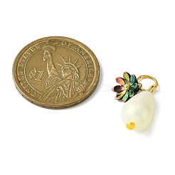 Подвеска из акрилового цветка и АБС-пластика с имитацией жемчуга PALLOY-JF02250