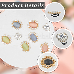 8 шт. 5 стиля клипсы для обуви из искусственного жемчуга&nbsp;FIND-CP0002-95