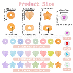 1040 шт. 7 стиля имитация желе акриловые бусины&nbsp;MACR-PA0001-38