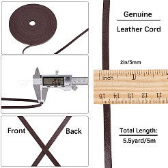 Плоский шнур из воловьей кожи&nbsp;WL-GF0001-08E-02