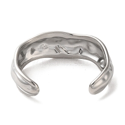 Некорневой текстурированный браслет-манжета из нержавеющей стали 304 BJEW-Q773-07P