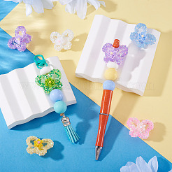 6шт 6 цвета непрозрачные акриловые бусины SACR-TA0001-53