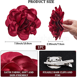 Цветочные броши из полиэстера&nbsp;JEWB-WH20008-04C