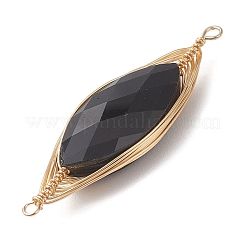 Подвески-коннекторы в форме конского глаза из граненого стекла&nbsp;PALLOY-JF04803