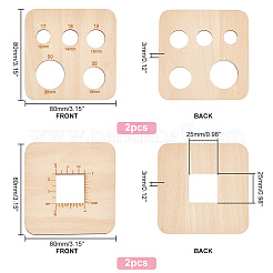 4 шт. спицы для вязания из дерева 2-х размеров&nbsp;WOOD-PH0009-55
