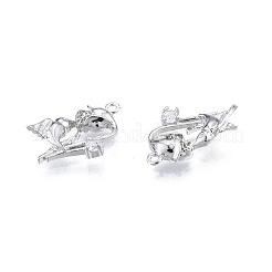 Латунные микропаве прозрачные подвески с фианитом&nbsp;KK-G432-12P