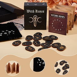 Деревянные ведьмовские руны AJEW-DC0002-03