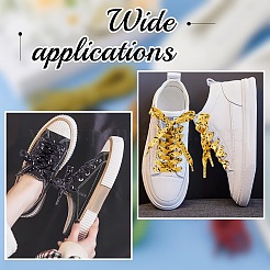 8 пара плоских полиэстеровых шнурков двух цветов&nbsp;FIND-GO0002-82