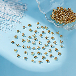 160 шт. 2 стиля латунных крышек для обжимных бусин KK-ME0002-45