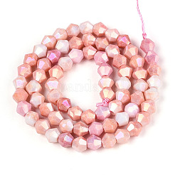 Антикоррозийные гальванические биконические стеклянные бусины EGLA-T021-6mm-16-04