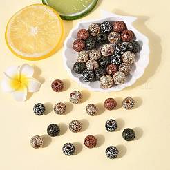 40 шт. 5-х цветные бусины из дерева схима&nbsp;WOOD-FS0001-47