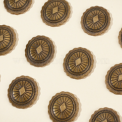 Пуговицы из сплава ромбов BUTT-WH0029-35AB