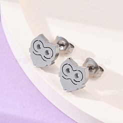 Серьги-гвоздики из нержавеющей стали 304 EJEW-F227-17P