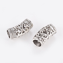 Тибетский стиль шарики сплава полой трубки PALLOY-J081-03AS