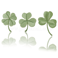 18 шт. 3 стиля клевер компьютерная вышивка ткань приклеивание/пришивание аппликации&nbsp;PATC-CP0001-12