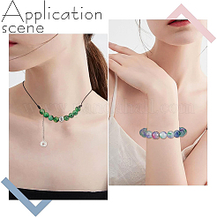 128 шт. 8-цветные нити бусин из натурального окрашенного белого нефрита G-BC0001-38