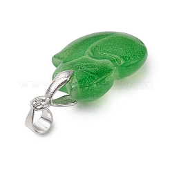 Лиса градиент цвета краска для выпечки прозрачные стеклянные подвески PALLOY-JF03271-01