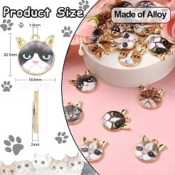 30шт 6 стиля подвески из сплава с эмалью&nbsp;ENAM-CJ0003-55