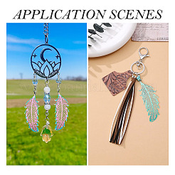 40 шт. 10-х цветные филигранные подвески из нержавеющей стали 201&nbsp;STAS-TA0001-92