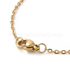 Серьги-гвоздики с луной и звездами из нержавеющей стали 304 и ожерелье с подвеской AJEW-B019-03