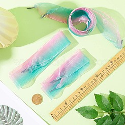 2 пара 2-х стилевых нейлоновых шифоновых шнурков для обуви с градиентным цветом&nbsp;FIND-GF0004-83B