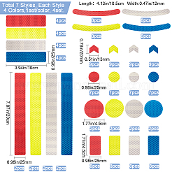4 лист двухцветной водонепроницаемой пластиковой светоотражающей наклейки DIY-GF0004-88