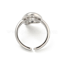 Латунные открытые манжеты с буквами для женщин RJEW-G313-01Q-P