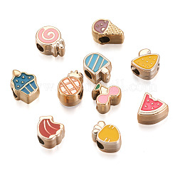 100шт 10 стиля уф-покрытие акриловые европейские бусины OACR-CD0001-02LG