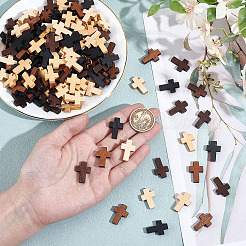 200 шт. 5-х цветные деревянные подвески&nbsp;WOOD-GO0001-19