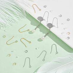 60 шт. 2-х цветные крючки для сережек из нержавеющей стали 316 STAS-UN0051-26