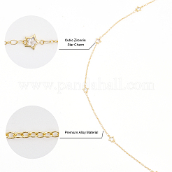 Набор для самостоятельного изготовления ожерелья из прозрачного кубического циркония со звездообразным звеном DIY-CA0005-49