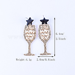 Бокал с подвесками из акрила в виде бокала и надписью «С Новым годом»&nbsp;FS-WG98AAA-01