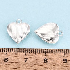 925 стерлингового серебра подвески сердца STER-N017-28S
