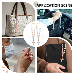 4 шт. 2 стиля стеклянные и эмалевые украшения в виде креста&nbsp;HJEW-DR00244