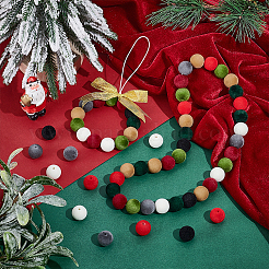 64 шт. 8-х цветные флокированные непрозрачные акриловые бусины&nbsp;OACR-PH0004-68