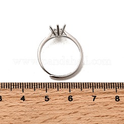 1 шт. 925 регулируемые фурнитуры для колец из стерлингового серебра STER-BBC0006-01