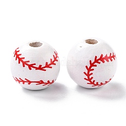 Природных шарики древесины WOOD-K006-A05