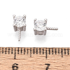 925 серебряное крепление для подвески с прозрачными фианитами.&nbsp;STER-T008-72S