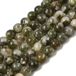 Нити бусин из натурального зеленого лепидолита&nbsp;G-K350-B01-6mm