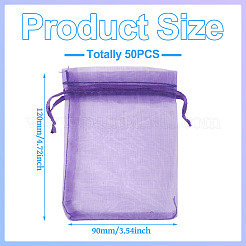 50 шт. мешочки из органзы для хранения ювелирных изделий&nbsp;OP-TA0001-16A