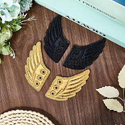 2 пара двухцветной ткани с фетровыми украшениями для обуви DIY-GF0011-47