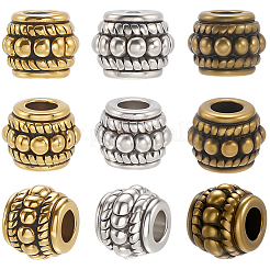 150 шт. 3-х цветные тибетские серебряные бусины TIBEB-PA0001-01