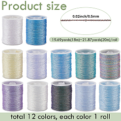 12 рулон полиэфирной швейной нитки 12 цветов.&nbsp;OCOR-CY0002-02C