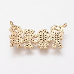 Латунные микро проложить кубического циркония подвески ZIRC-G104-06G