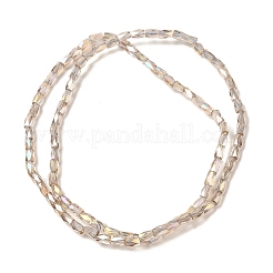 Стеклянные бусины с гальваническим покрытием  GLAA-P068-AB03