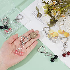 8 шт. 4-х стилевые подвесные украшения из смоляной вишни HJEW-GO00230