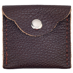 1 квадратный кожаный мешочек для хранения колец с кнопкой&nbsp;ABAG-CL0001-23