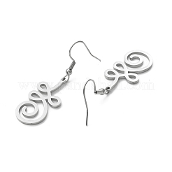 Не тускнеющие серьги-узлы из нержавеющей стали 304 для женщин&nbsp;LS-EJEW-P222-05P