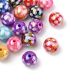 20шт акриловые бусины с УФ-покрытием&nbsp;OACR-YW0003-24